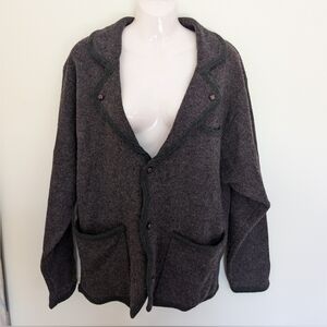 Expose 100% Lambswool Knit Sweater Medium Brown